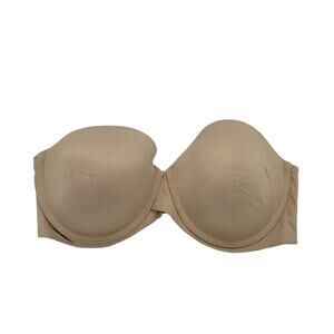 Maidenform Ultimate Stay Put Tan Strapless Underwire T-Shirt Bra Size 38D